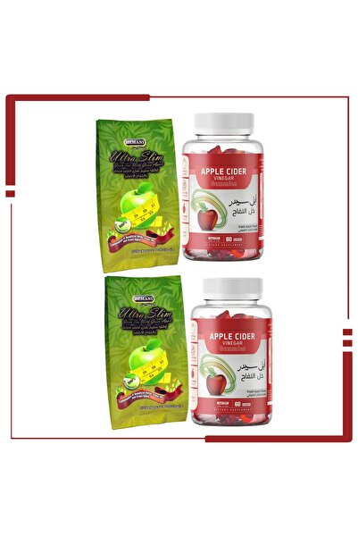 NUTRIV مجموعة إنقاص الوزن بخل التفاح والشاي الأخضر 2+2