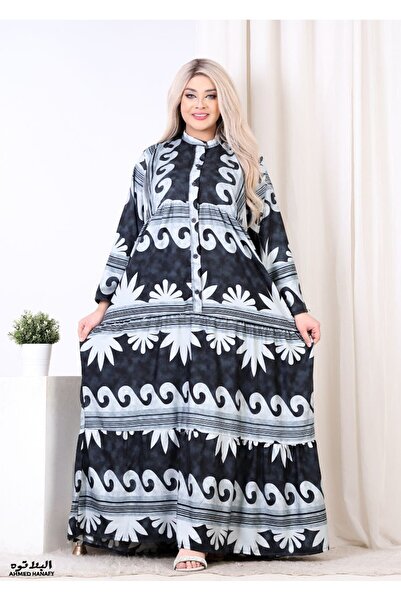 Genrics A flowing and comfortable Cotton jalabiya with a pattern in bright colors.