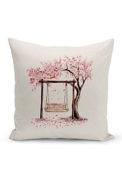 Bertille Home Spring Series Double Sided Digital Printed Throw Pillow Cover (Spring Easter Eastercushion Cover)