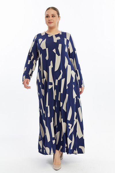 THE CABIN Women's Long Length Modern Patterned Dress