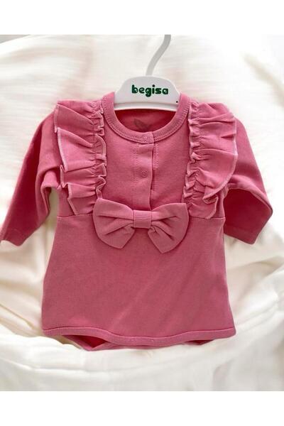 Baalaa Fırfırlı Bebek Zıbın - Çıtçıtlı Zıbın - Kız Bebek Zıbın - Pamuklu Kuma...