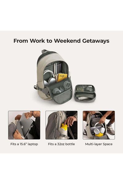 BAGSMART Soar 25L 180° Open Clamshell Travel Backpack Set