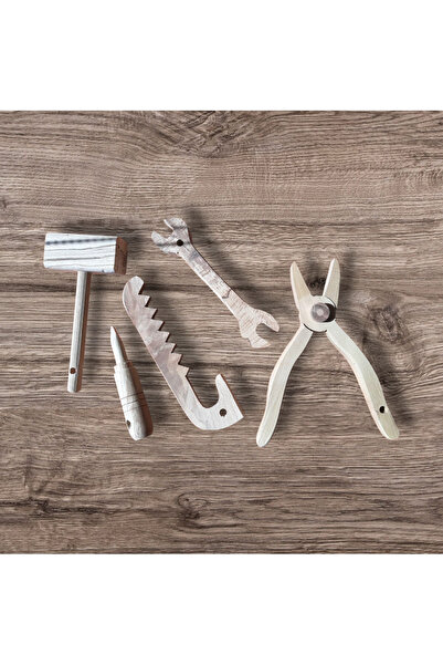 Merweys Ahşap Eğitici Oyuncak Tamir Seti Asma Tezgah Panolu Takım