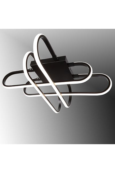 TT AYDINLATMA Tt338-Sy-White-Light Cage Model (White Light) Matte Black Led Chandelier