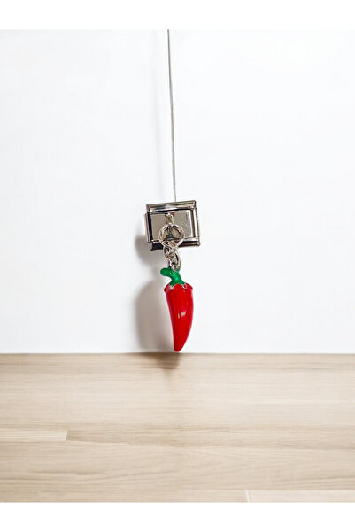 Bluw Jewelry Kırmızı Biber Desenli İtalyan Charm