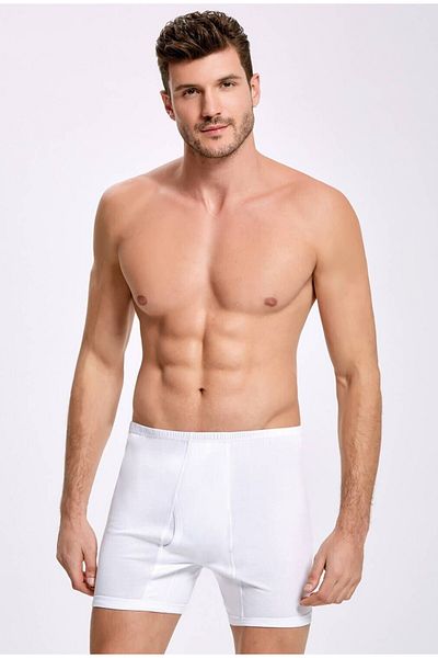 İLKE İÇ GİYİM White Men's Briefs with Legs 10 Pieces
