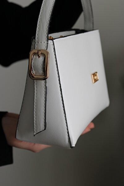 Mimoza Women's Mini White Hand and Shoulder Bag Daily Use / Faux Leather