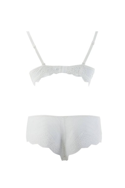 Pierre Cardin Ecru Women'S Lace Bra Set - Regular Fit