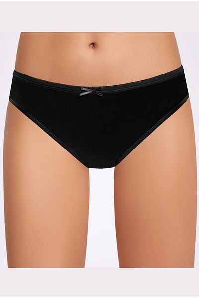 İLKE İÇ GİYİM Chiloți de bikini negri pentru femei cu fundă 10 bucăți
