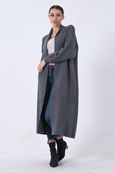 Feminist Uzun Triko Hırka Antrasit 46892476