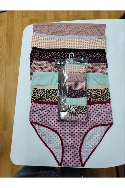 LİRONA A+ Quality Large Size 5 Pack Knitted Single Jersey Panties