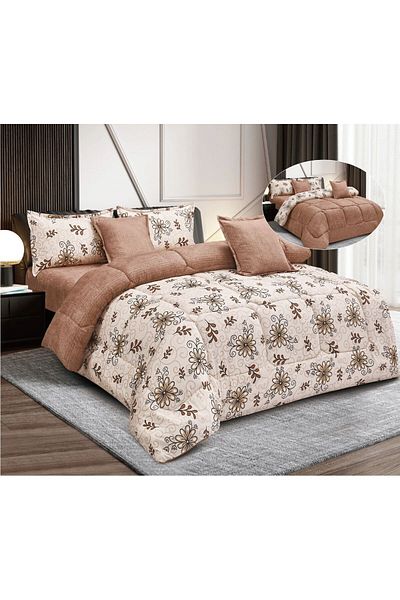 mingle Summer King Double Bed Quilt Set, 230*250, 6 Pieces