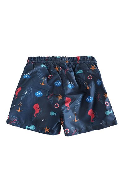 MARKAPIA Boys' Seahorse Swim Shorts with Pockets