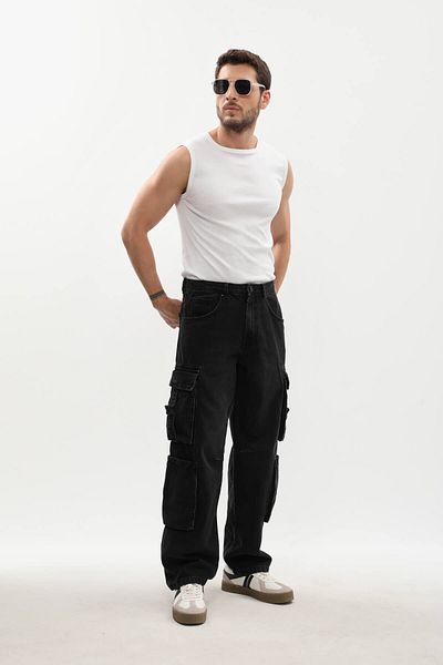 BANNY JEANS Ανδρικό τζιν παντελόνι Cargo Pocket