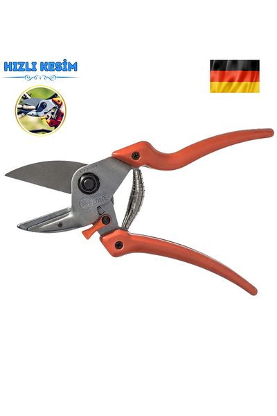 löwe Pruning Shears 6.107 Inward Curved Handle Fast Cutting Professional Scissors - Made in Germany