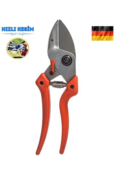 löwe Pruning Shears 6.107 Inward Curved Handle Fast Cutting Professional Scissors - Made in Germany