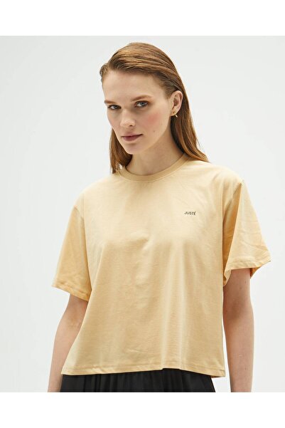 MARKAPIA WOMAN Μπεζ Oversize Crop T-shirt
