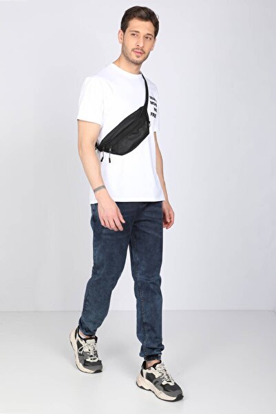 Bluewhite Ανδρικό παντελόνι Jogger με κορδόνι στη μέση Navy Blue