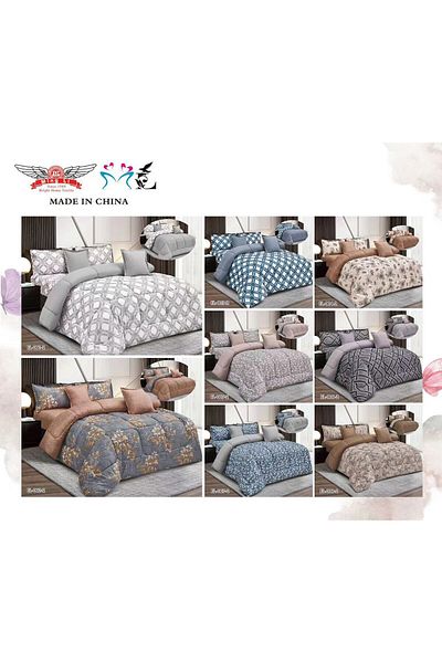 mingle Summer King Double Bed Quilt Set, 230*250, 6 Pieces