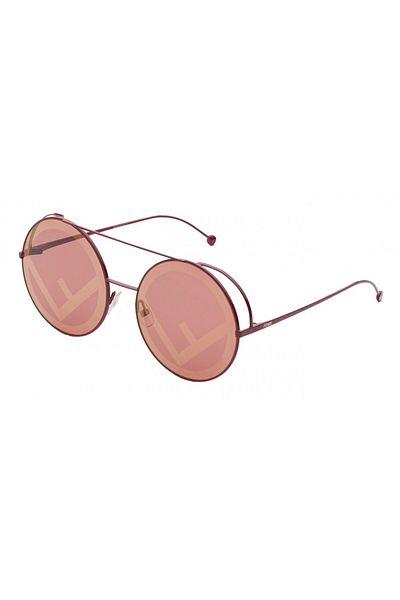 Fendi Women's Run Away FF 0285/S P68 63 7Y Black Cherry Sunglasses