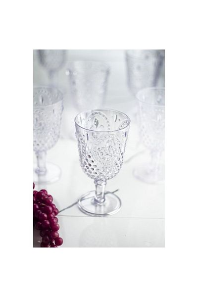 Depa Acrylic Transparent 6-Piece Glass & Water Soft Drink Coffee Side Cup 450 ml (Not Glass)