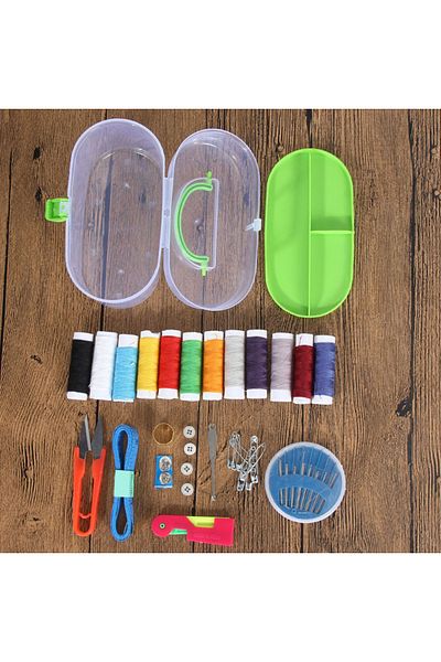 Choice 2 Layers Sewing Box Portable Mini Manual Sewing Machine Portable Mini Travel PP Sewing Box Sewing Ki