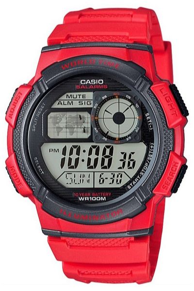 Casio Men's Digital Wristwatch with 100m Waterproof Silicone Band