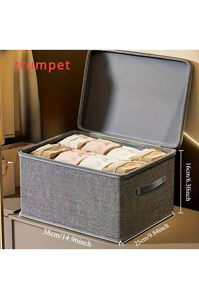 Choice trumpet Multifunctional Foldable Storage Box with Cloth Cover , Large Capacity Quilt Storage Box bra