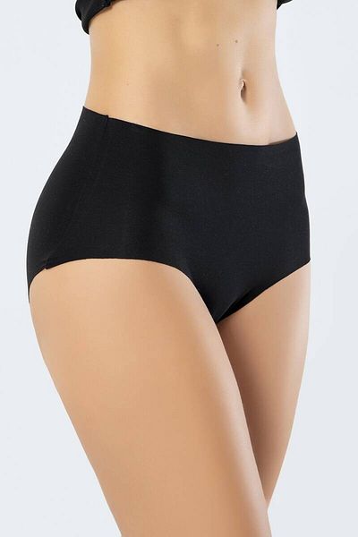 Eros Women's Laser Cut Silicone High Waist Slip Black