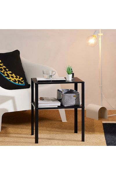 IKEA Bedside table, black, 42x34 cm