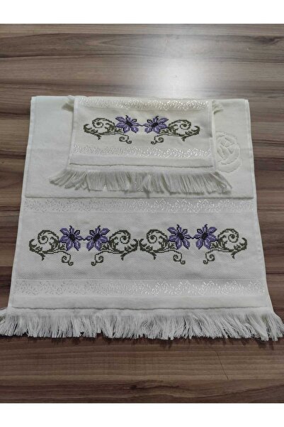 Nakıs bahcesi kaneviçe işlemeli havlu seti