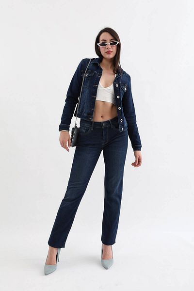 BANNY JEANS Дамско тъмно синьо дънково яке