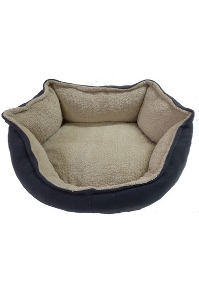 optimal&prime Luxury Cat/Dog Bed, Certified Fabric, Washable, Silicone Fiber Filling 55 cm