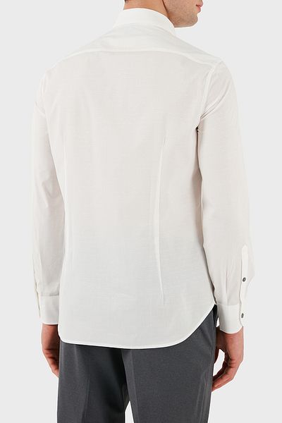 Emporio Armani 100% Cotton Regular Fit Buttoned Long Sleeve Shirt Men's Shirt Em 001537   Af14341 F0094