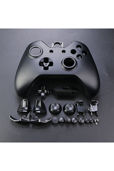 JCD غطاء بديل أسود من الكروم لجهاز Xbox One، غطاء أمامي وخلفي مع زر