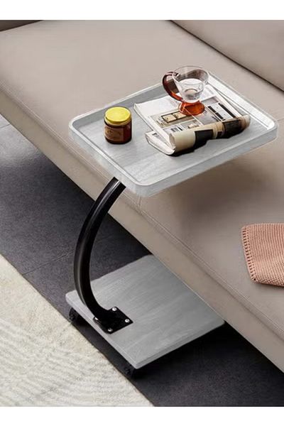 co arma C-shaped double-layer small side table for sofa and bed