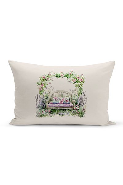 Bertille Home Spring Series Double Sided Digital Printed Throw Pillow Cover (Spring Easter Eastercushion Cover)