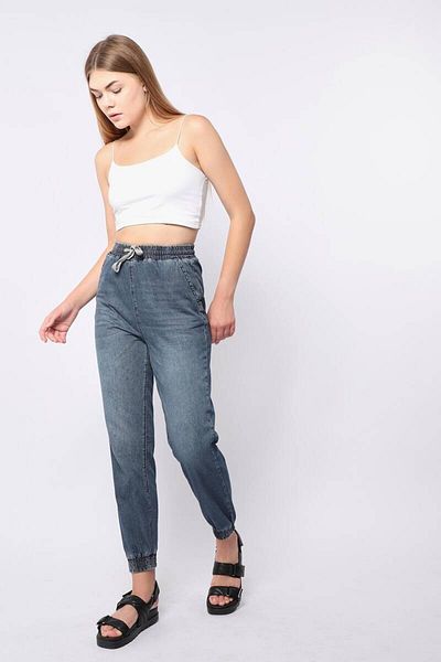 BANNY JEANS Pantaloni de jogger elastici de damă albaștri