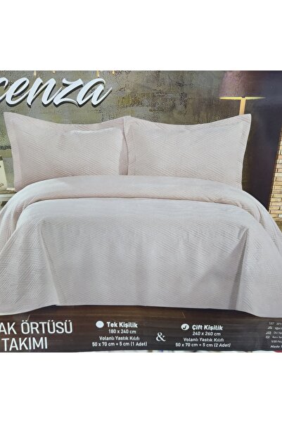 CEYLİNE VİCENZA ÇİFT KİŞİLİK TAY TÜYÜ YATAK ÖRTÜSÜ KREM