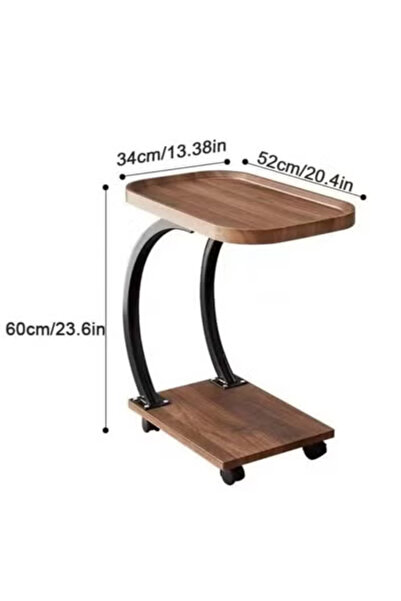 co arma C-shaped double-layer small side table for sofa and bed