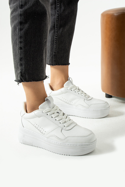 walviss Γυναικείο άνετο καθημερινό λευκό αθλητικό παπούτσια Bilma από γνήσιο ...