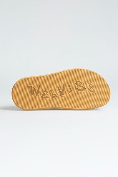 walviss Arandis Kadın Hakiki Süet Deri Çift Tokalı Turuncu Yazlık Terlik