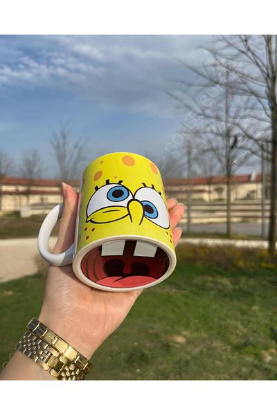 Gofeel Harajuku Street Spongebob Full Printed Porcelain Mug Cup