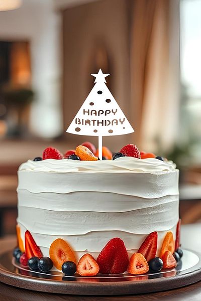 oalpo Birthday Cake Toothpick, Cake Decoration, Reusable
