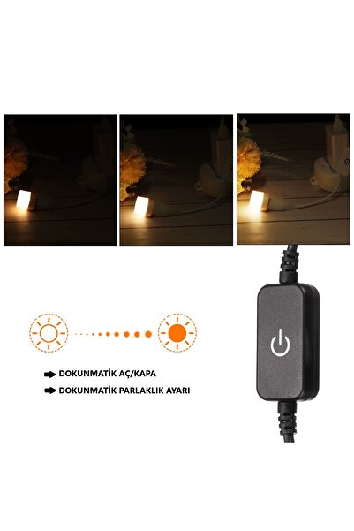 AmberLED Şerit Led  Dokunmatik Anahtar, Aç-Kapa ve Parlaklık Ayarı Yapılabilir