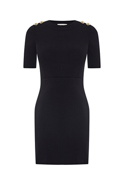 Mudo Short Sleeve Mini Knitwear Dress