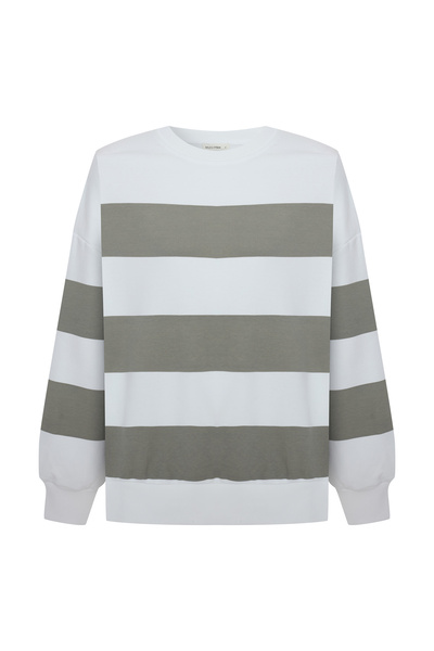 Mudo Striped Loose Fit Sweatshirt