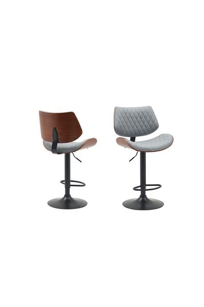 Ebticar Fabric Bar Chair-Light grey
