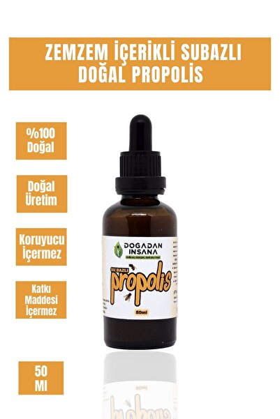Doğadan İnsana Arının mucizesi Zemzem içerikli Subazlı Doğal Propolis Damla 50ML