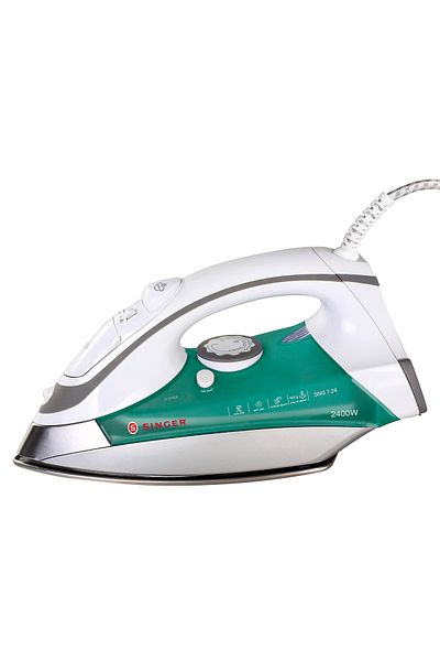 SİNGER Steam iron Stainless Steel soleplate 2400 Watt Green,White iron